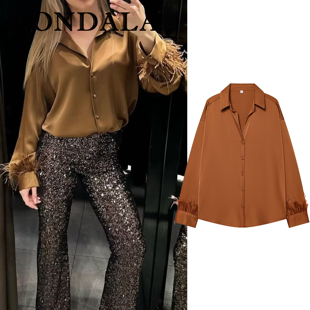 Women'S Fashion Trends Fall 2025 - KONDALA Vintage Effen Oranje Kwastje Vrouwen