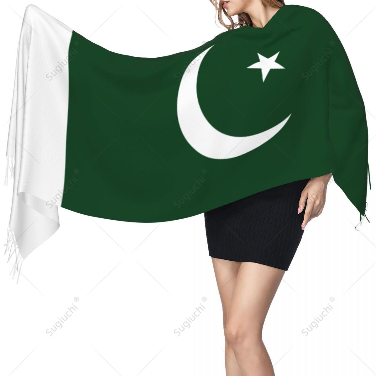 Women Fashion Pakistan - Pakistan Vlag Sjaal Pashmina Warme Sjaals