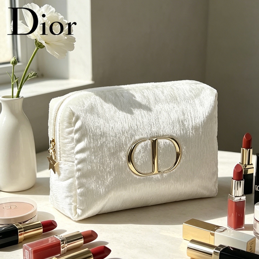 Women Fashion Logo - Dior's Bag White Velvet Reistasje voor