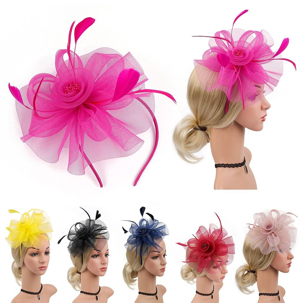 Women'S Fashion Kentucky Derby - Veren Lint Fascinator Hoeden Vintage Mesh