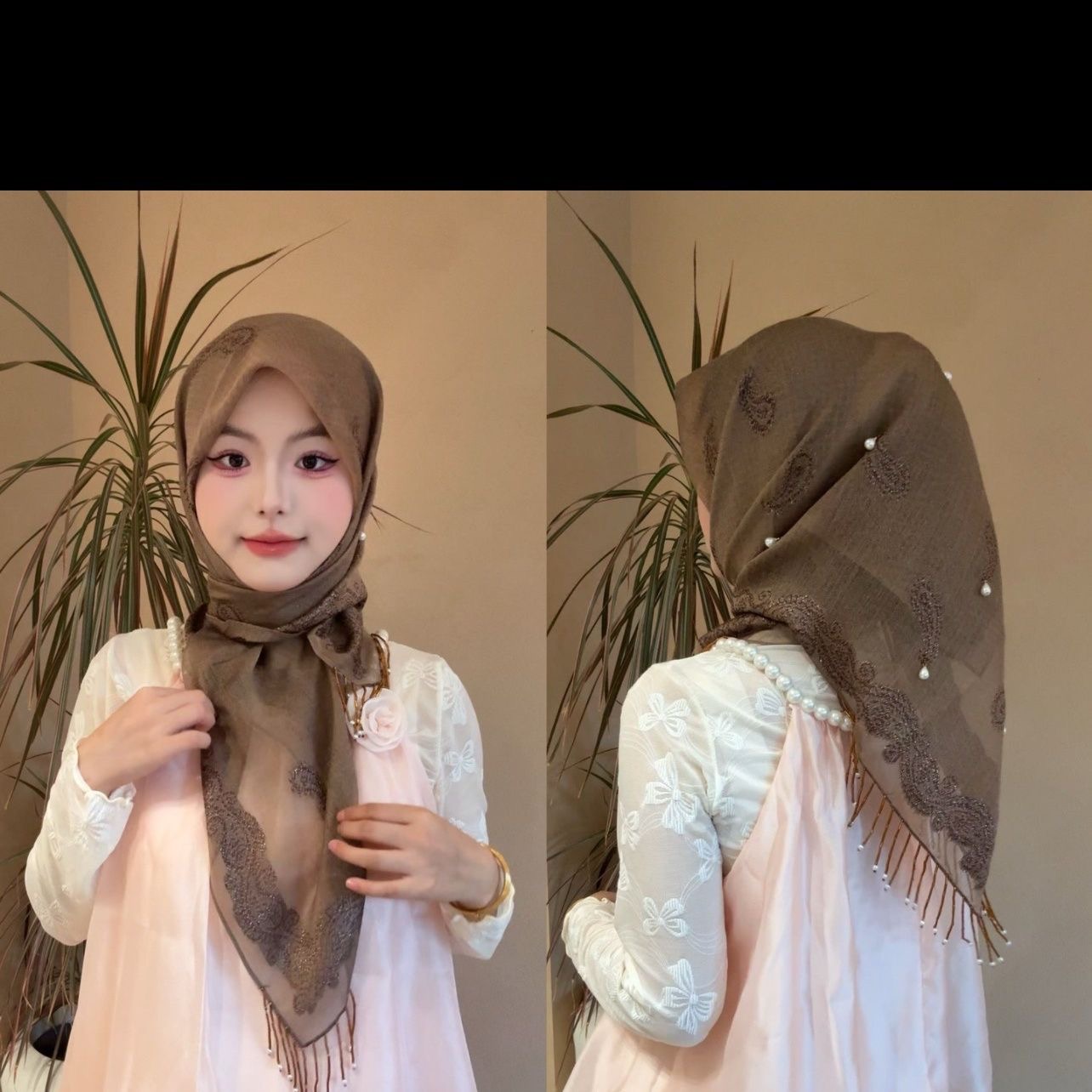 Women Fashion Malaysia - Hijab moslimvrouwen shawl hoofddoek luxe kwastjes