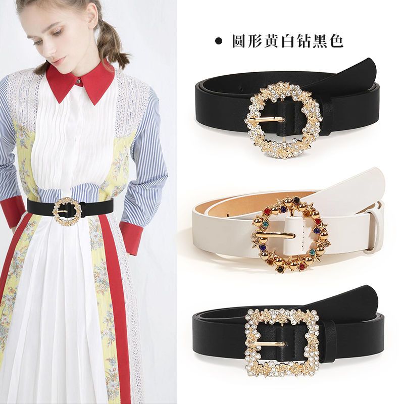 Women'S Fashion Trends Fall 2025 - Riem met strassgesp Westerse stijl Taille