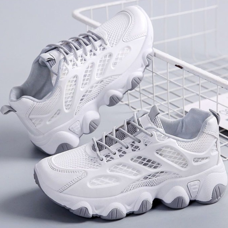 Women'S Fashion Running Shoes - Ademend Mesh Chunky Sneakers Buitensporten Fitness