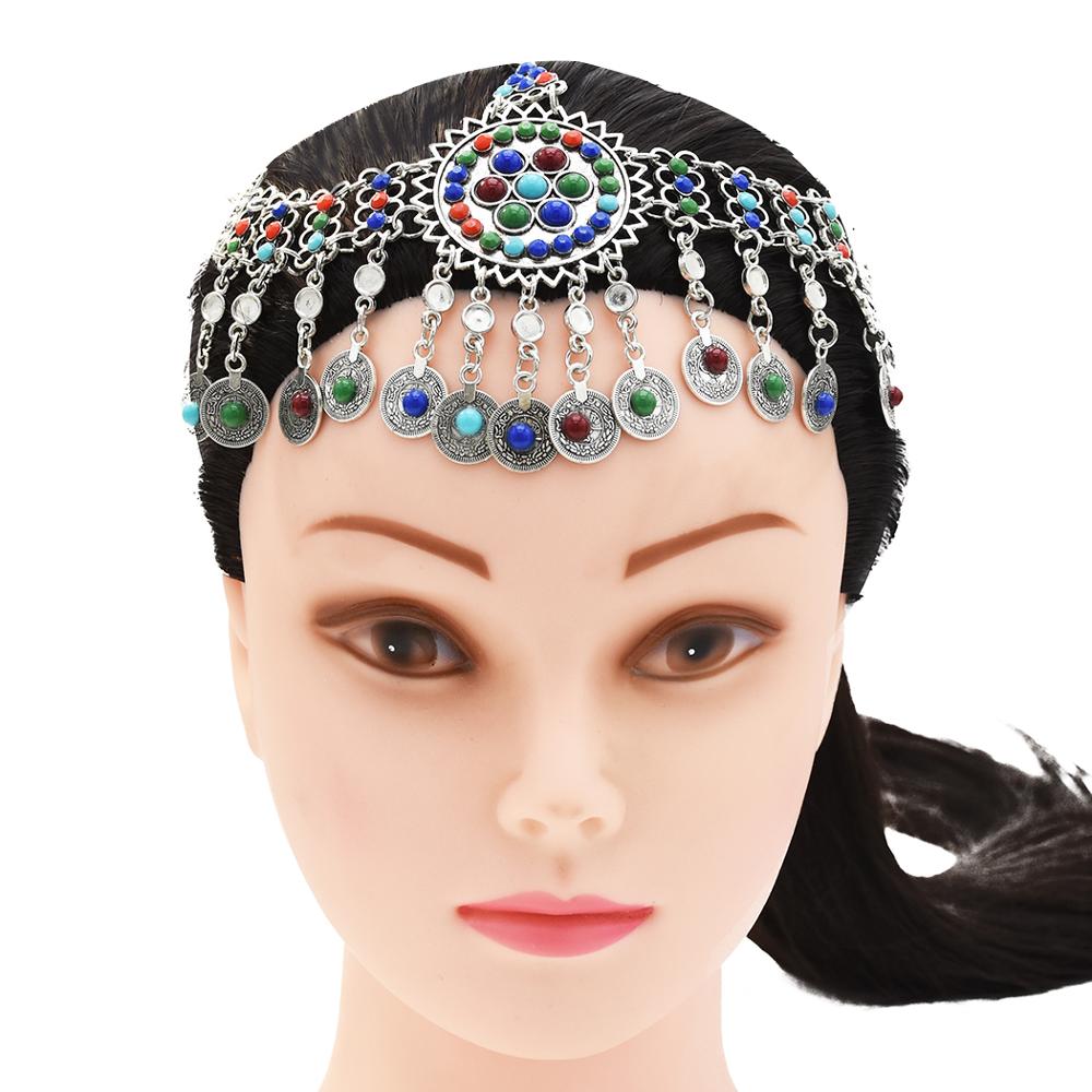 Women Fashion Pakistan - Pakistan Etnische Kleurrijke Bead Coin Hoofddeksel