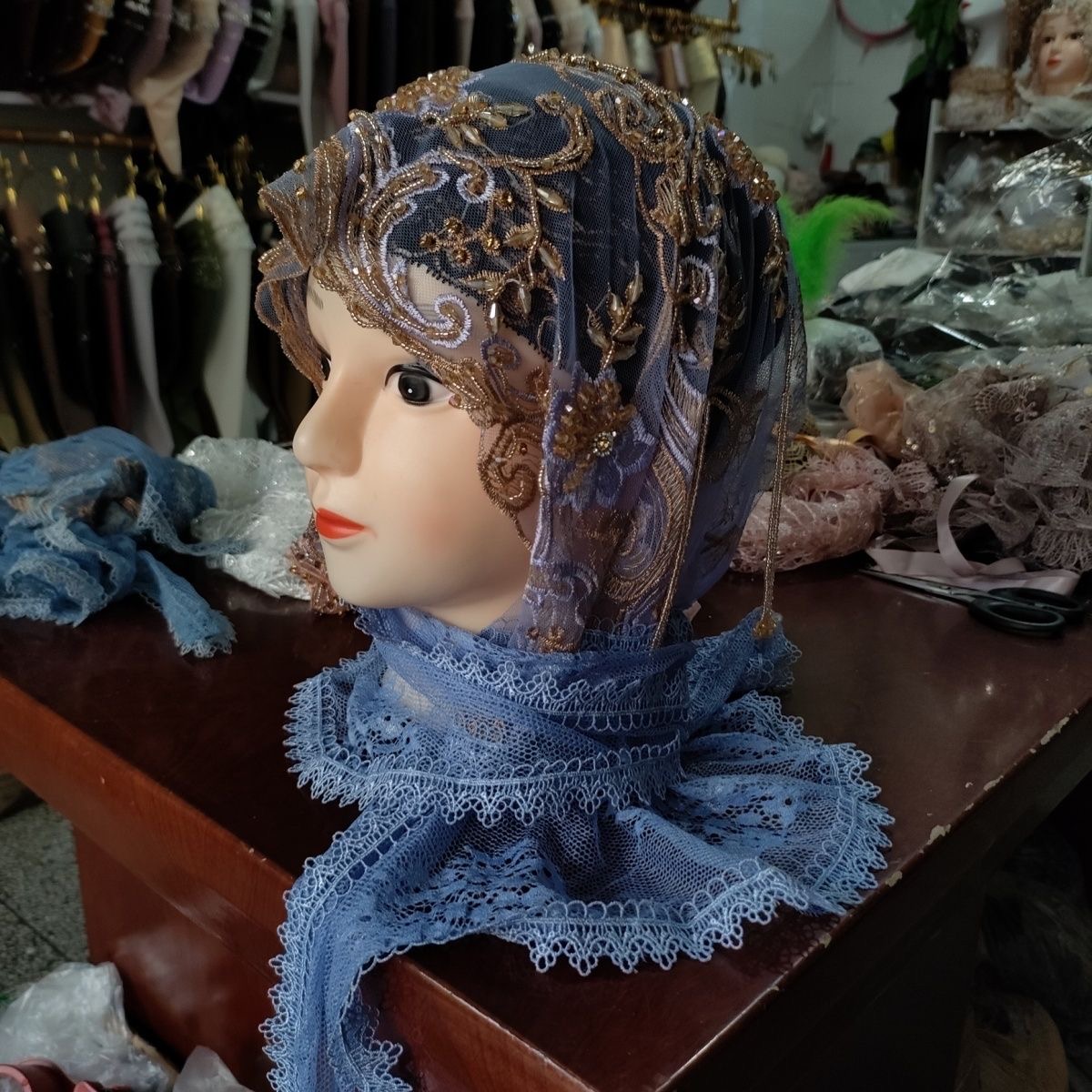 Women Fashion Malaysia - Hijab moslimvrouwen sjaal hoofddoek luxe kwastjes