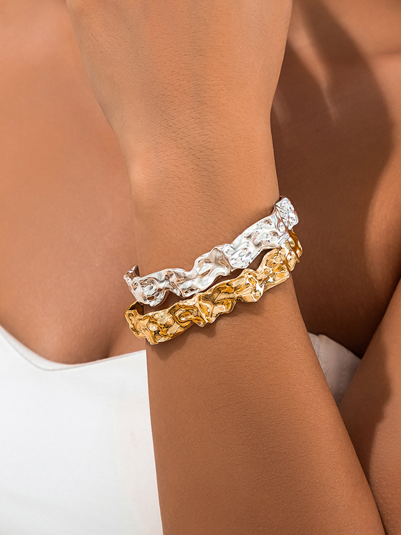 Women Fashion Photoshoot - 1-delige modieuze ringset in lichte luxe