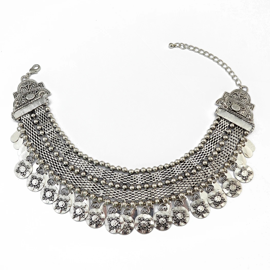 Women Fashion Pakistan - Pakistan Turkse Etnische Munt Choker Ketting
