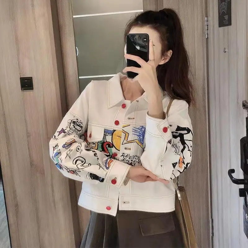 Women Fashion Jeans Top - Koreaanse Vrouwelijke Mode Vrije Tijd Cowboy