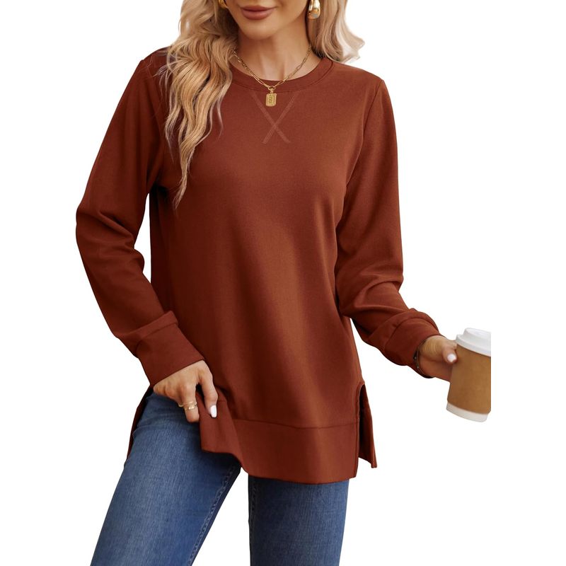 Women'S Fashion Trends Fall 2025 - Sweatshirt dames zijsplit herfstmode 2025 lange