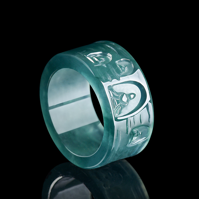 Women Fashion Designer - Natuurlijke Birmese Jadeïet Boeddha Ring Luxe
