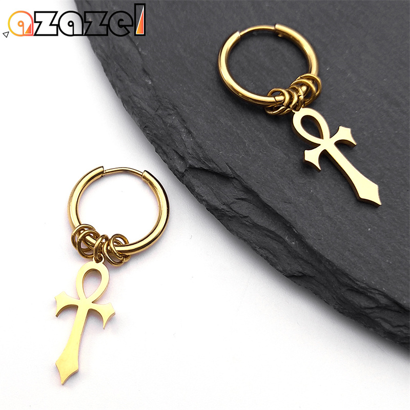 Women Fashion Egypt - Egypte Ankh Kruis Hoepel Drop Bengelen