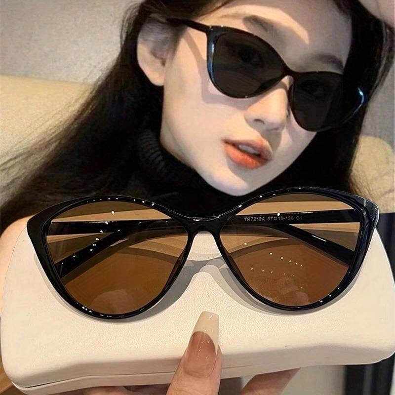 Women'S Fashion Eyeglasses - 1Pc Retro Frame Cat Eye Zonnebril