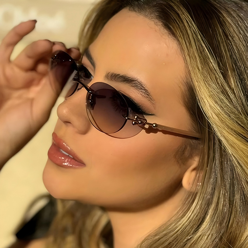 Nieuwe metalen frameloze ovale - Women'S Fashion Eyeglasses recensie en prijs