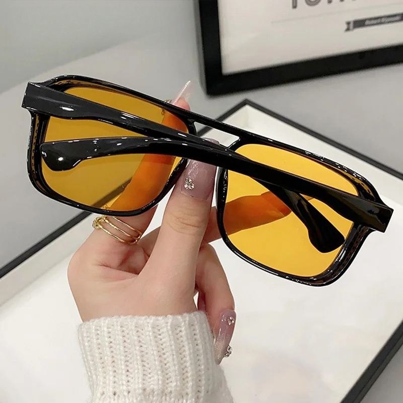 Vierkante dubbele bruggen zonn - Women'S Fashion Eyeglasses recensie en prijs