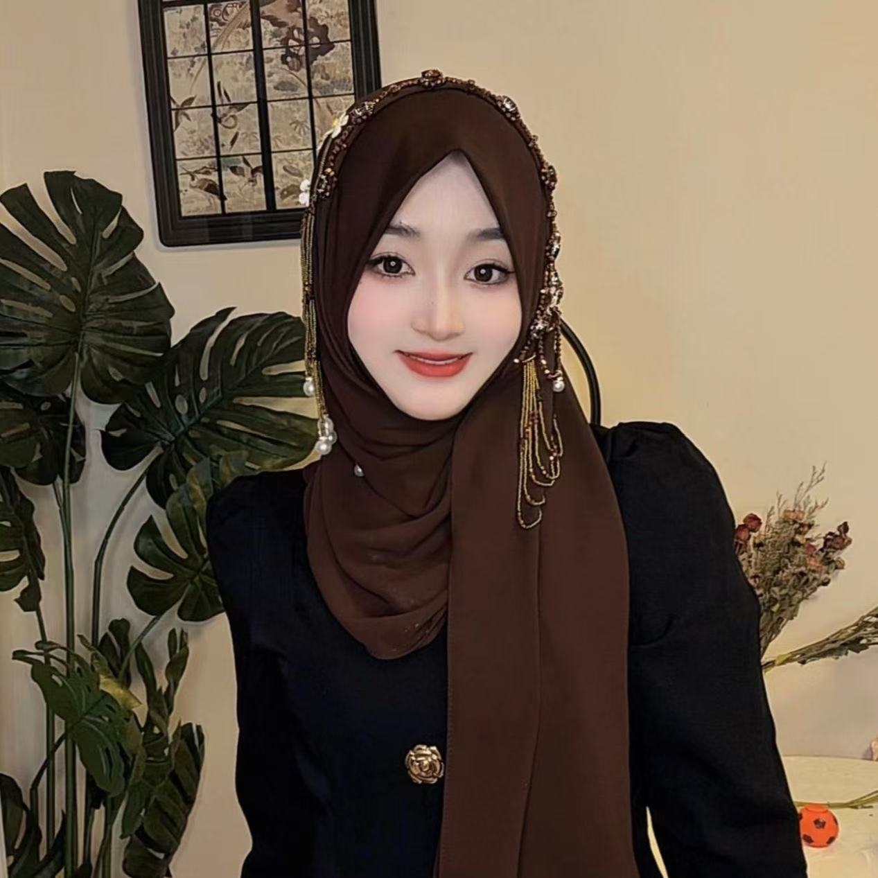 Abaya hijab moslimvrouwen shaw - Women Fashion Malaysia recensie en prijs