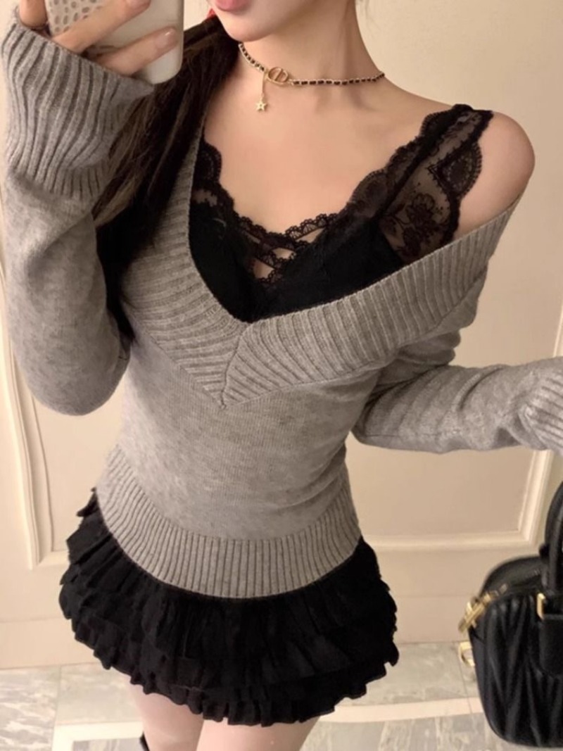 Damestrui Gyaru V-hals gebreid - Women'S Fashion Trends Fall 2025 recensie en prijs