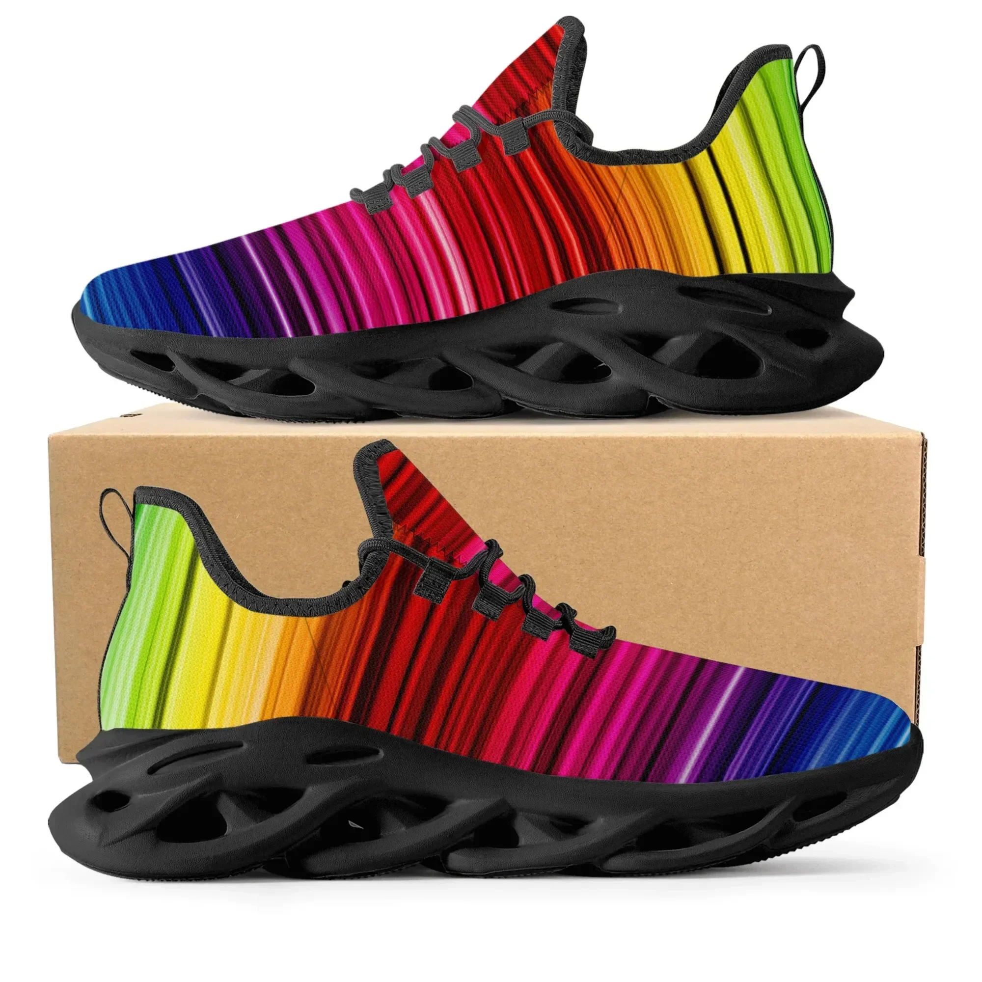 Kleurrijk regenboogontwerp Mod - Women'S Fashion Running Shoes recensie en prijs