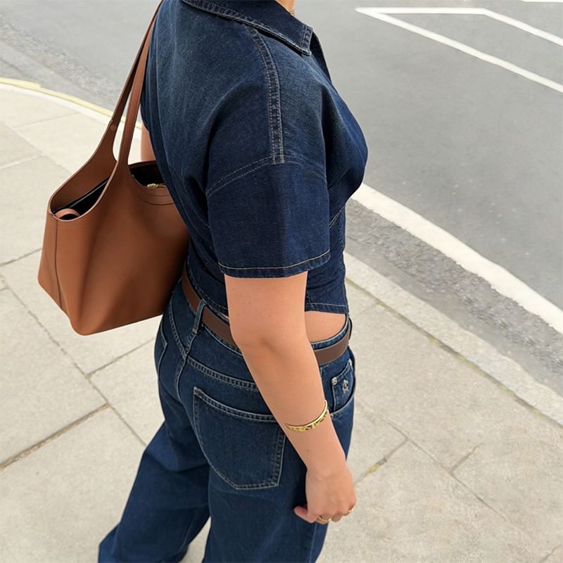 Trendix Dames Denim Cropped To - Women Fashion Jeans Top recensie en prijs