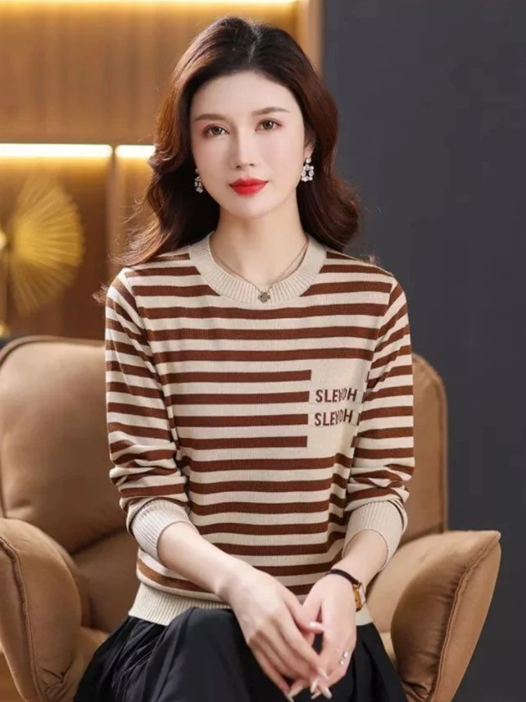 Ronde O-hals losse gebreide da - Women'S Fashion Trends Fall 2025 recensie en prijs