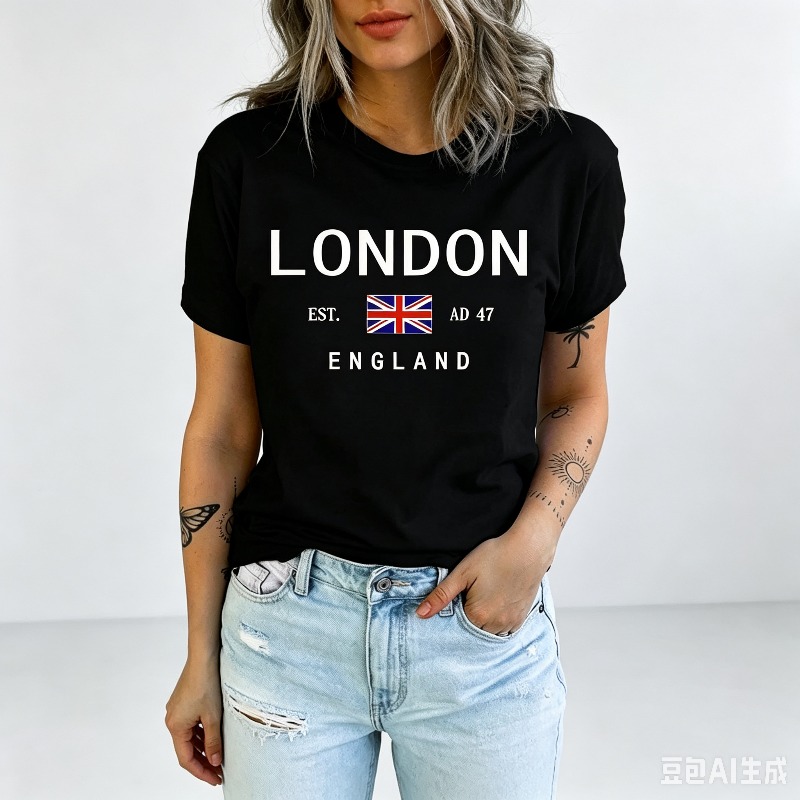 Zomer Dames Londen Engeland T- - Women'S Fashion London recensie en prijs